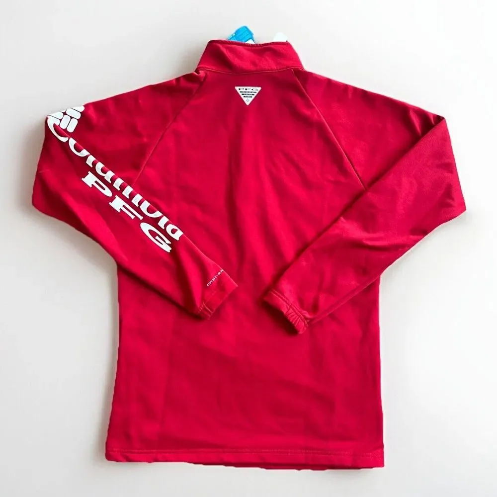 Columbia Men's S Arkansas Razorbacks Terminal Tackle Fleece Quarter-Zip‎ Jacket